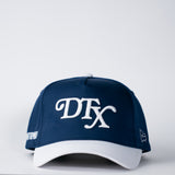 Matrimoney Lone Star Script DTX Snapback Hat (Curved Bill) - Navy/White