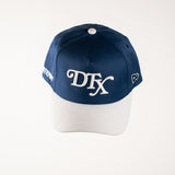 Matrimoney Lone Star Script DTX Snapback Hat (Curved Bill) - Navy/White