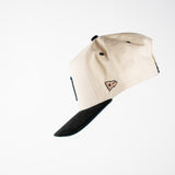 Suede Matrimoney DTX Snapback Hat (Curved Bill) - Off White/Black