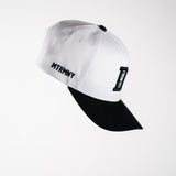 Matrimoney DTX Snapback Hat (Curved Bill) - White/Black