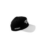 Matrimoney Lone Star Script DTX Snapback Hat (Curved Bill) - Black/White