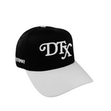 Matrimoney Lone Star Script DTX Snapback Hat (Curved Bill) - Black/White