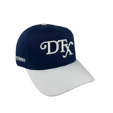 (Ships Jan 1st)  Matrimoney Lone Star Script DTX Snapback Hat (Curved Bill) - Navy/White