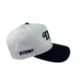 (Ships Jan 1st)  Matrimoney Lone Star Script DTX Snapback Hat (Curved Bill) - White/Black