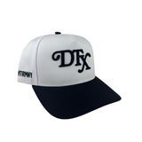 (Ships Jan 1st)  Matrimoney Lone Star Script DTX Snapback Hat (Curved Bill) - White/Black