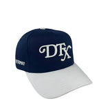 (Ships Jan 1st)  Matrimoney Lone Star Script DTX Snapback Hat (Curved Bill) - Navy/White