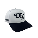 (Ships Jan 1st)  Matrimoney Lone Star Script DTX Snapback Hat (Curved Bill) - White/Black