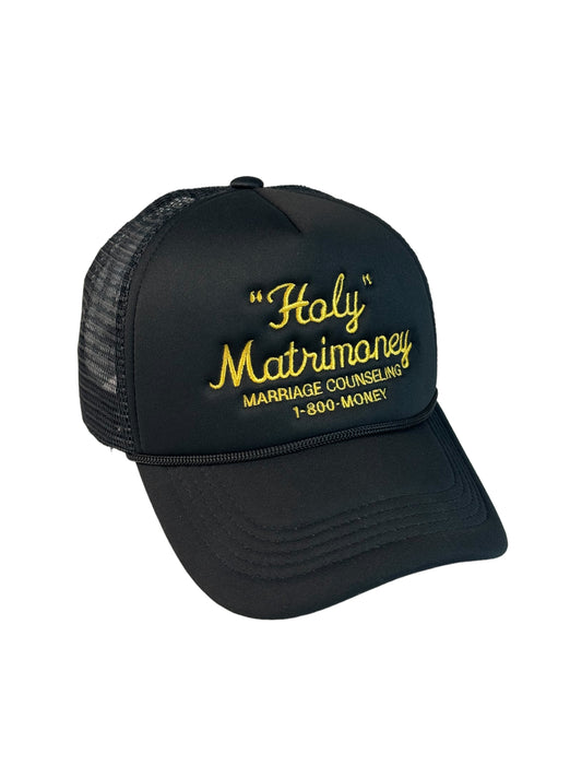 "Holy" Matrimoney Trucker - Black/Amber