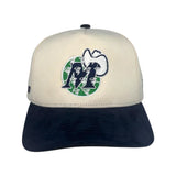 LIMITED EDITION - Suede - Matrimoney Home Court Snapback - (White/Navy/Green)