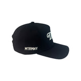 Matrimoney Lone Star Script DTX Snapback Hat (Curved Bill) - Black