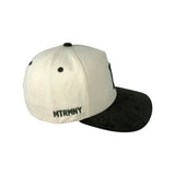 Suede Matrimoney DTX Snapback Hat (Curved Bill) - Off White/Olive